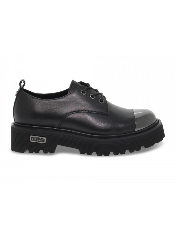 Flat shoe Cult SLASH 3041 LOW W in black leather
