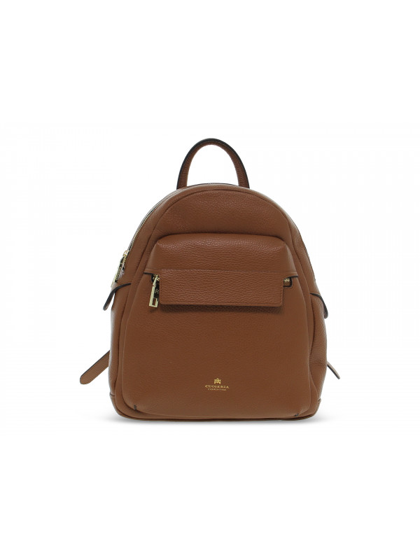 Backpack Cuoieria Fiorentina ZAINO VELVET GRANDE CON DOPPIA CHIUSURA in leather leather