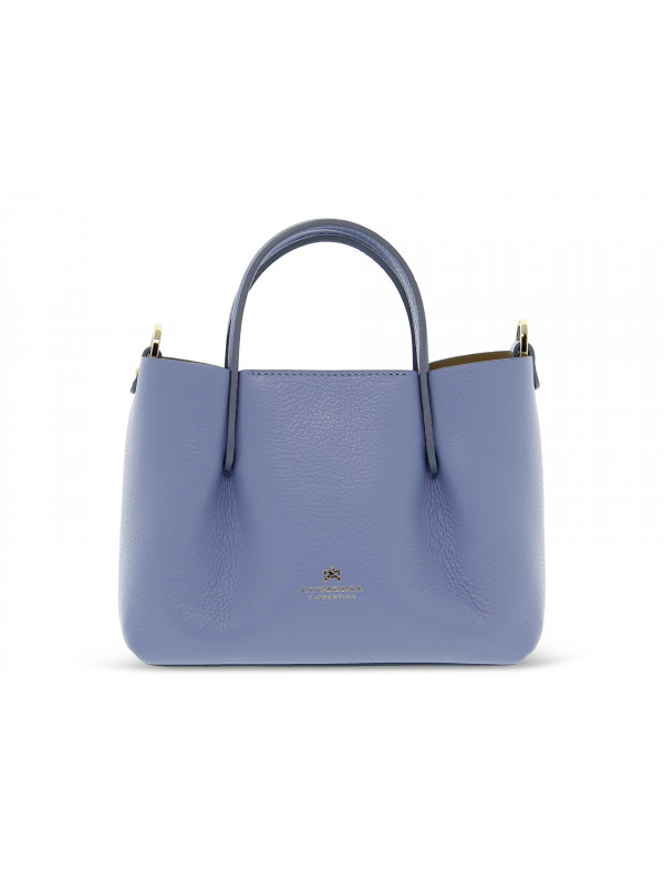 Handbag Cuoieria Fiorentina CANDY MINI TOTE BAG in light blue leather