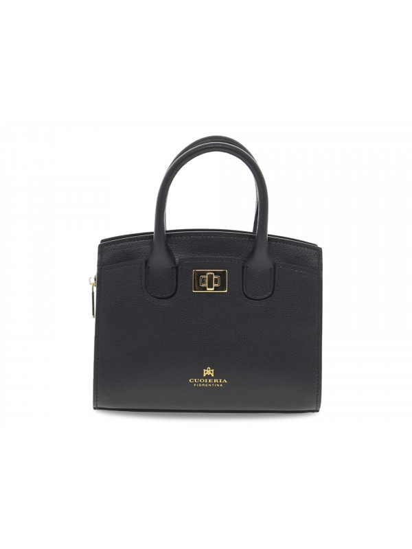 Handbag Cuoieria Fiorentina BELLA MICRO TOTE BAG in black saffiano