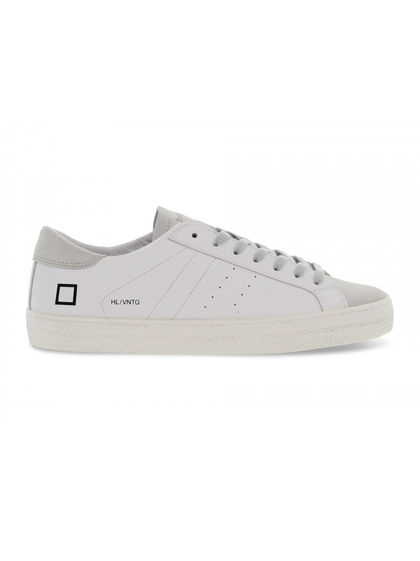 Sneakers D.A.T.E. HILL LOW VINTAGE CALF WHITE in white leather