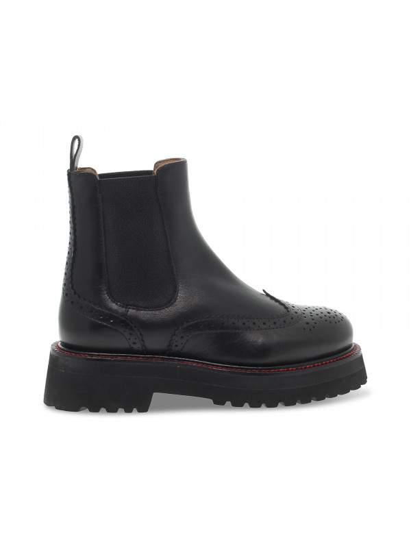 Ankle boot Emanuèlle Vee BEATLE STILE INGLESE NEW CRUST in black leather
