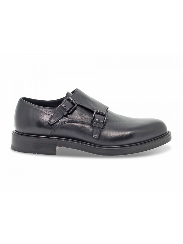 Laceless Ernesto Dolani STILE INGLESE in black leather