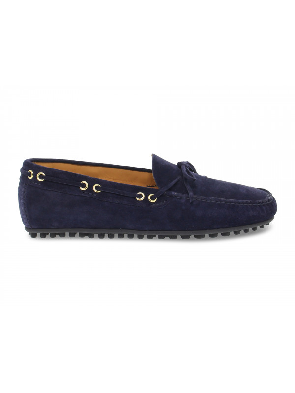 Loafer Fabi CAR SHOES in blue suede leather