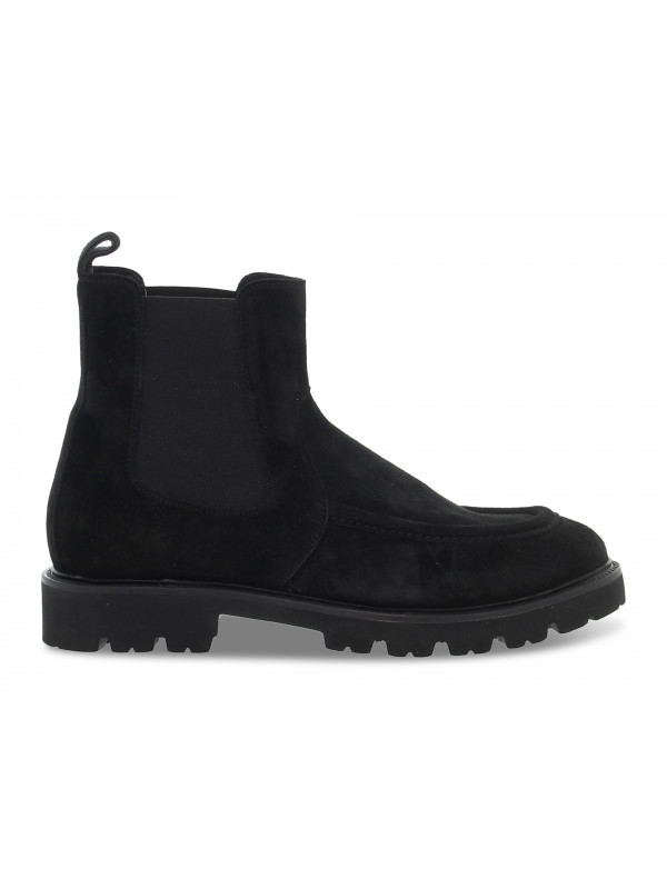 Low boot Guidi Calzature STILE INGLESE in black suede leather