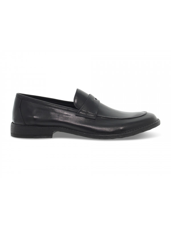 Loafer Guidi Calzature STILE INGLESE in black leather