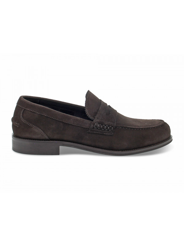 Loafer Guidi Calzature COLLEGE in brown suede leather