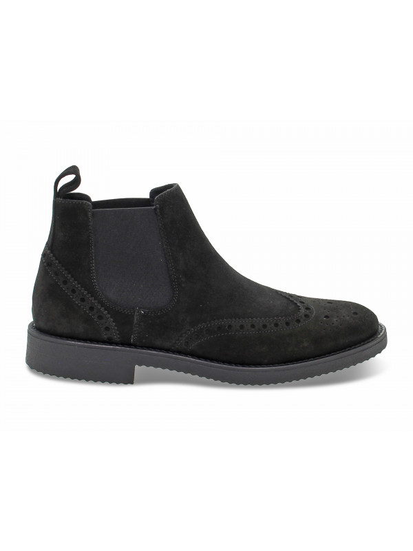 Low boot Guidi Calzature STILE INGLESE in black suede leather