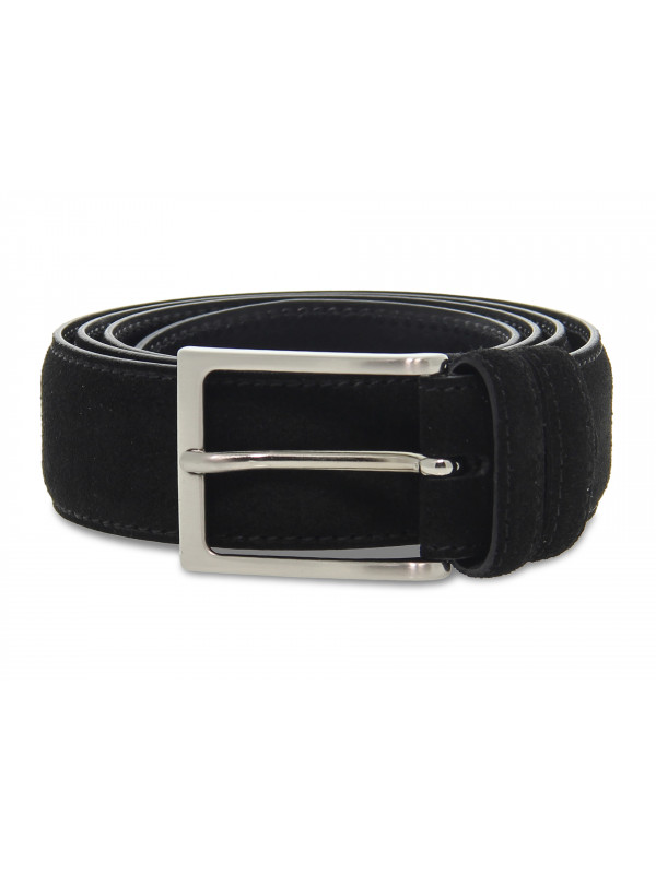 Belt Guidi Calzature MADE IN ITALY H35 in black suede leather