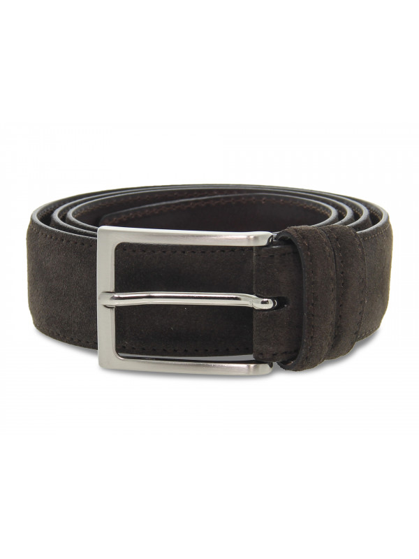 Belt Guidi Calzature MADE IN ITALY H35 in brown suede leather