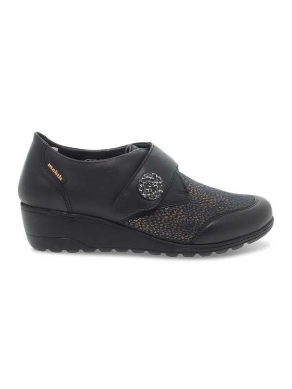 Flat shoe Mephisto BRANDA MOBILS ERGONOMIC in black laminate