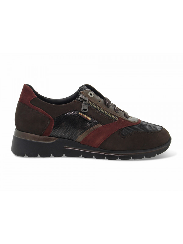 Flat shoe Mephisto EREEN MOBILS ERGONOMIC in dark brown suede leather