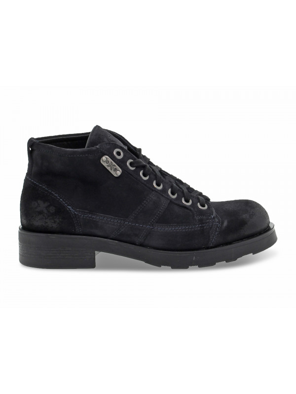Ankle boot OXS FRANK 1900 MID in blue suede leather