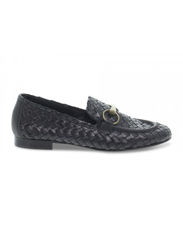 Flat shoe Poesie Veneziane STILE MOCASSINO in black leather