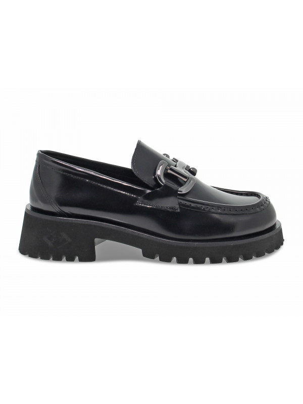 Flat shoe Poesie Veneziane STILE MOCASSINO GUCCI in black brushed