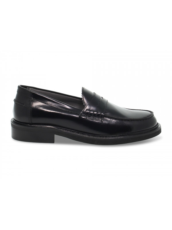 Flat shoe Poesie Veneziane STILE INGLESE COLLEGE in black brushed