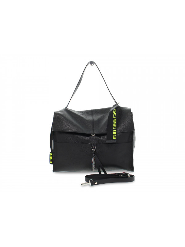 Shoulder bag Rebelle CLIO SATCHEL L DOLLARO in black leather