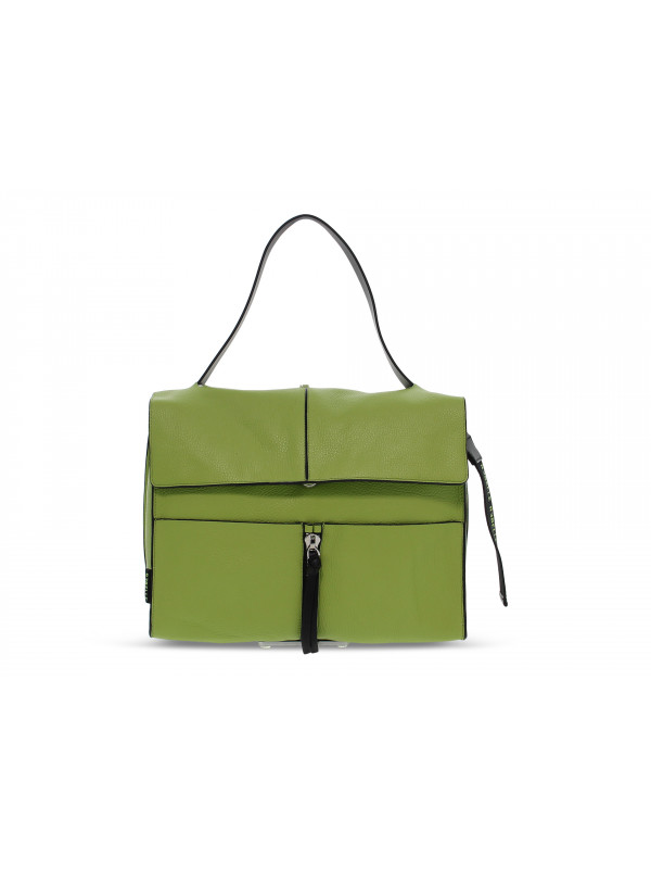 Shoulder bag Rebelle CLIO SATCHEL L DOLLARO in green leather