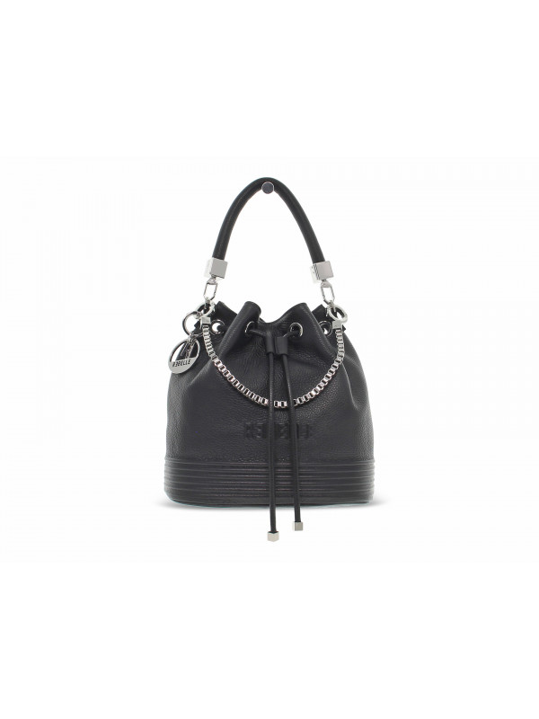 Handbag Rebelle MIZUKI BUKET DOLLARO BLACK in black leather