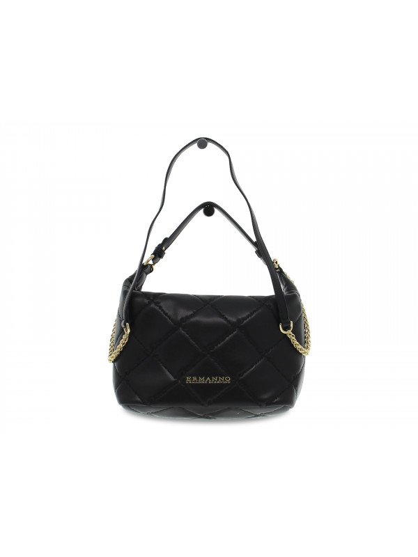 Handbag Ermanno Scervino HOBO JOSEPHINE in black faux leather