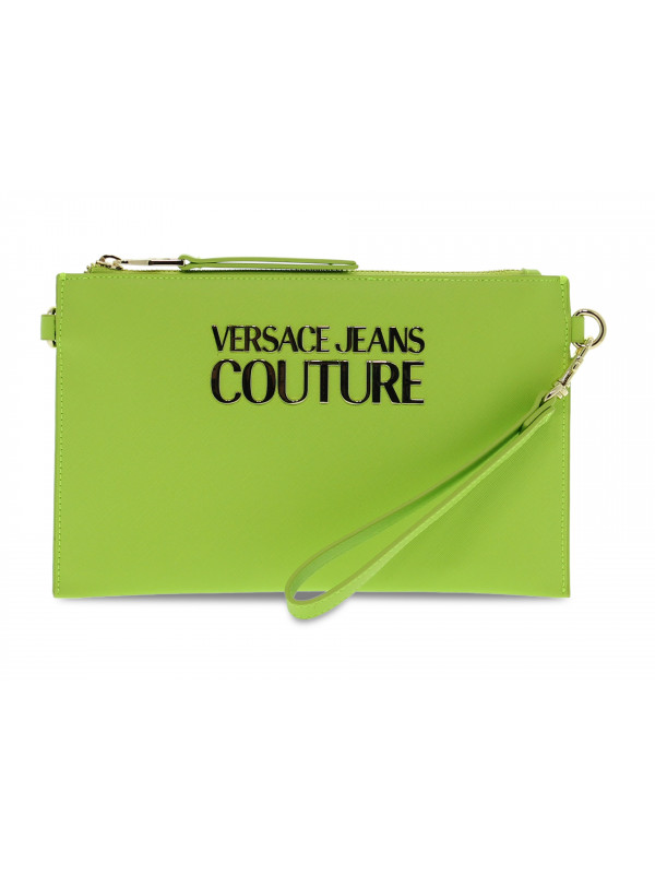 Clutch Versace Jeans Couture JEANS COUTURE RANGE L SKETCH 9 in lime saffiano