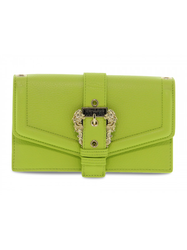 Shoulder bag Versace Jeans Couture JEANS COUTURE RANGE F SKETCH 16 BUCKLE GRAINY in lime leather