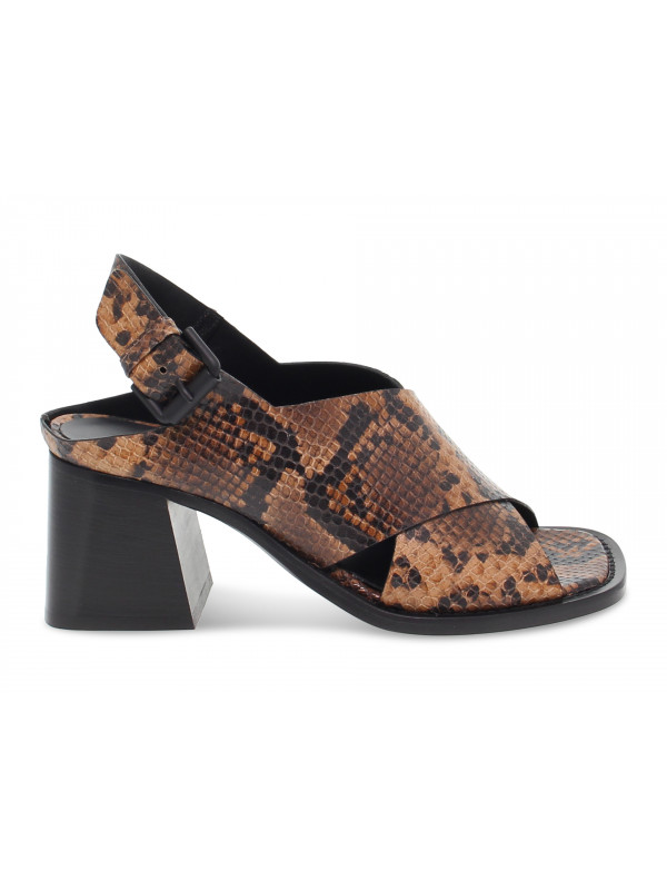 Heeled sandal Vic Matie in brown python