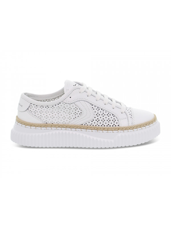 Sneakers Voile Blanche MAIORCA MESH in white leather