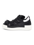 Sneakers Vic Matie in pelle e nylon nero e bianco