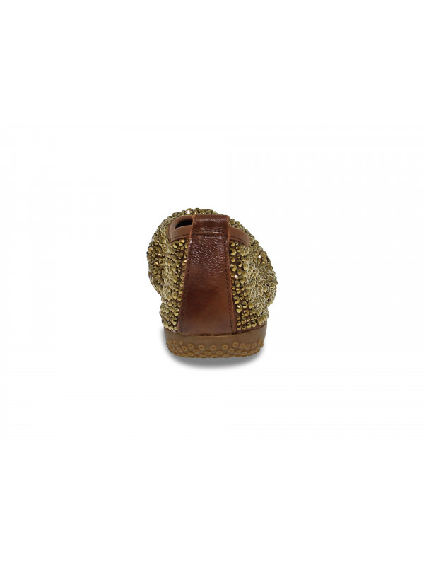 Flat shoe Alberto Venturini BALLERINA in bronze crystal Guidi Calzature New Collection Fall Winter 2024 Guidi Calzature
