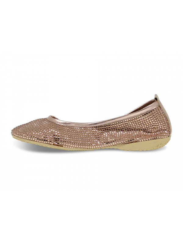 Flat shoe Alberto Venturini BALLERINA in copper crystal Guidi