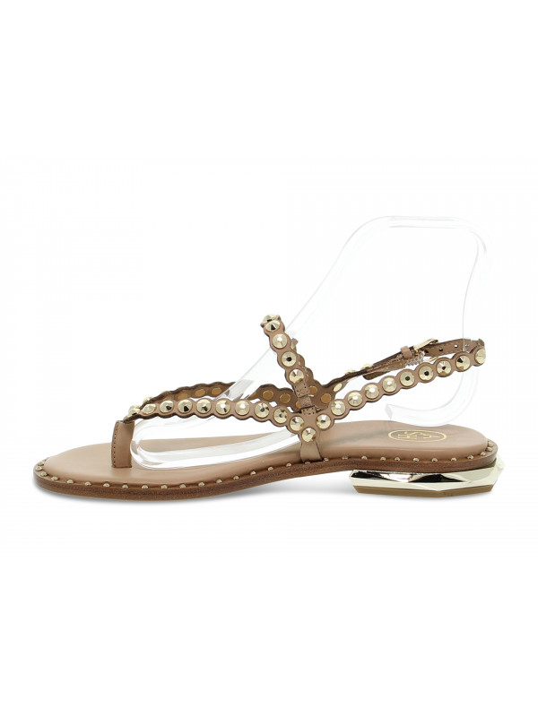 Flat sandals Ash BORCHIE in beige leather Guidi Calzature Spring Summer Sales 2024 Collection Guidi Calzature
