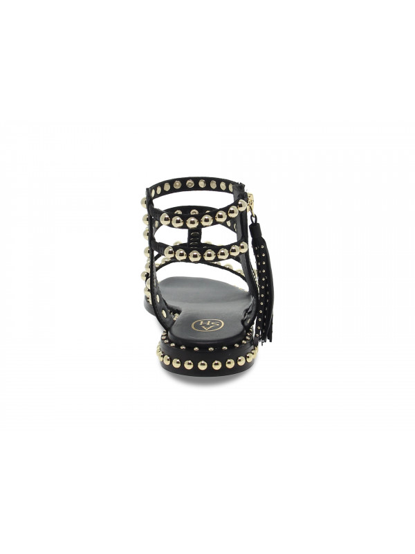Flat sandals Ash SCHIAVA in black leather Guidi Calzature Spring Summer Sales 2024 Collection Guidi Calzature