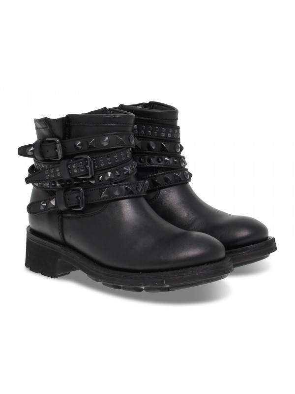 Ankle boot Ash in black leather Guidi Calzature Sales Fall