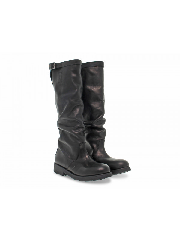 Boot Bikkembergs VINTAGE BIKER EX VIKE in black leather Guidi