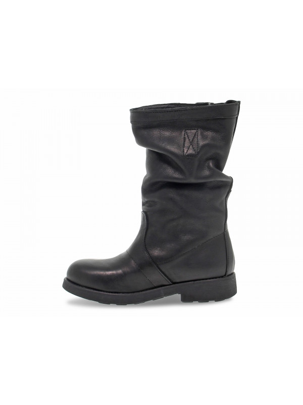 Boot Bikkembergs VINTAGE BIKER EX VIETTA in black leather Guidi Calzature Spring Summer Sales 2024 Collection Guidi Calzature