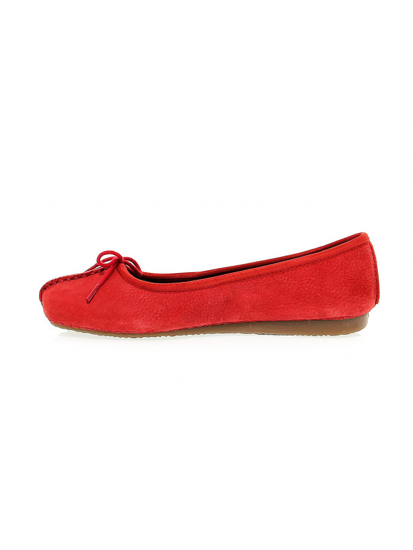 Clarks red flats clearance