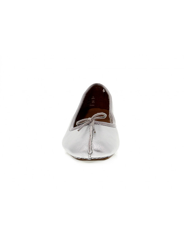 clarks silver flat shoes