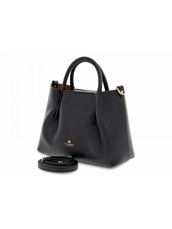 Tote bag Cuoieria Fiorentina CANDY SMALL TOTE BAG in black leather