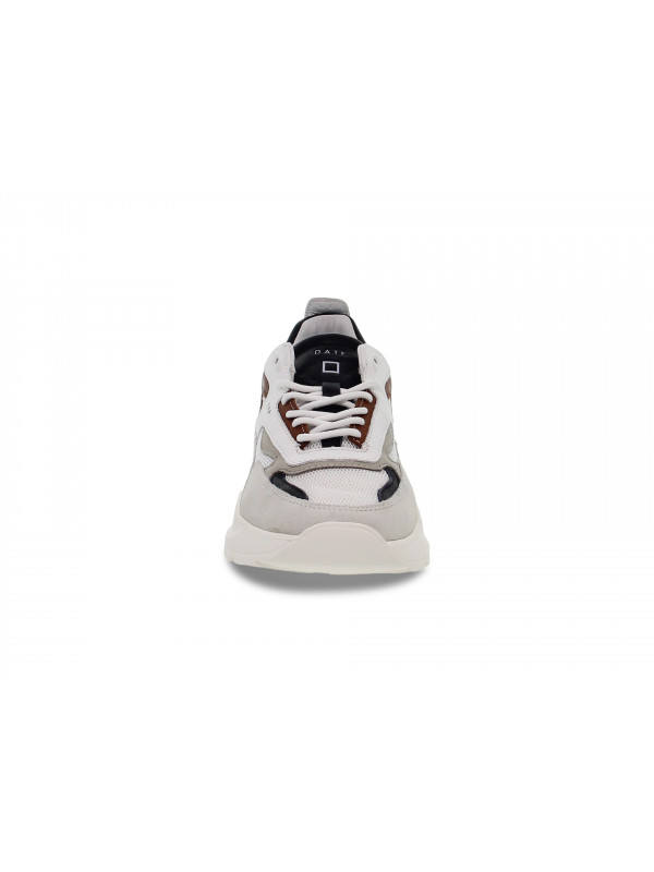 Sneakers D.A.T.E. FUGA MESH in white suede leather - Guidi Sneakers D.A.T.E. FUGA MESH in white suede leather - Guidi