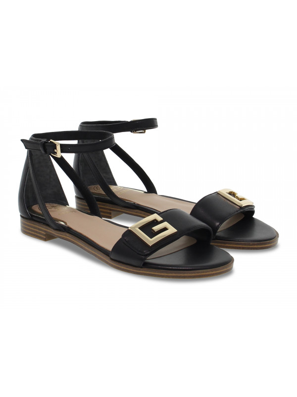 I udlandet mirakel Grundig Flat sandals Guess in black leather - Guidi Calzature - Spring Summer Sales  2023 Collection - Guidi Calzature