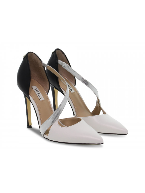 Pump Guess APERTO AI LATI in white leather Guidi Calzature New Collection Fall Winter 2024 Guidi Calzature