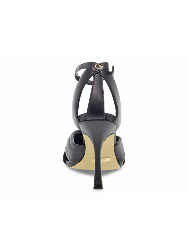 Heeled sandal Guess SANDALO GUCCI in black leather Guidi
