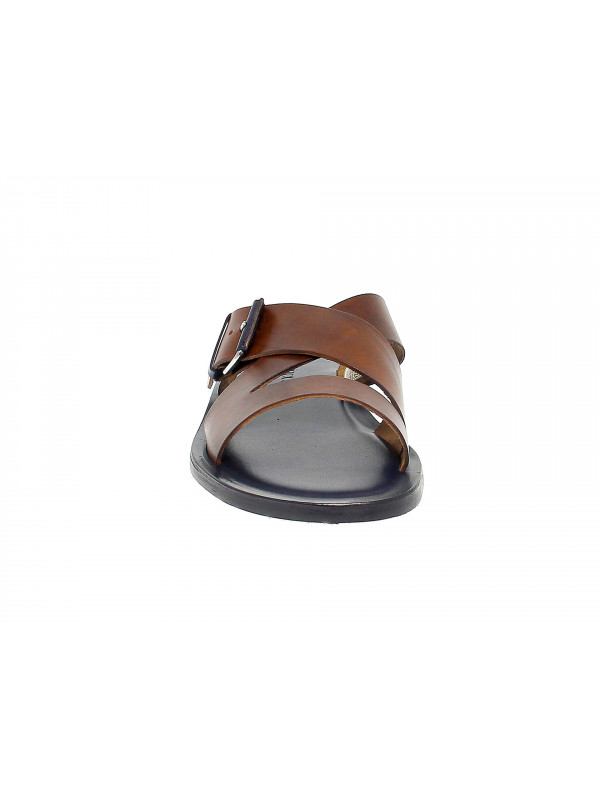 Sandal Leo Pucci in brown leather