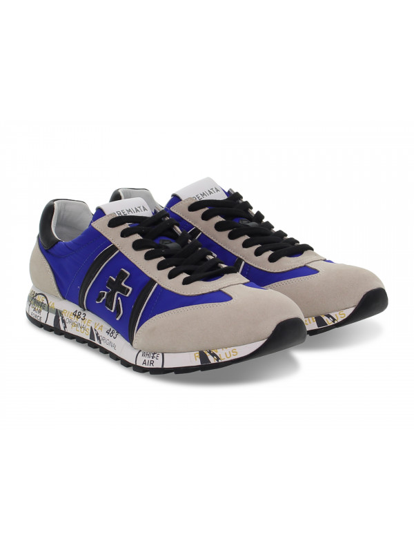 Sneakers Premiata LUCY in light grey nylon Guidi Calzature New Collection Fall Winter 2024 Guidi Calzature