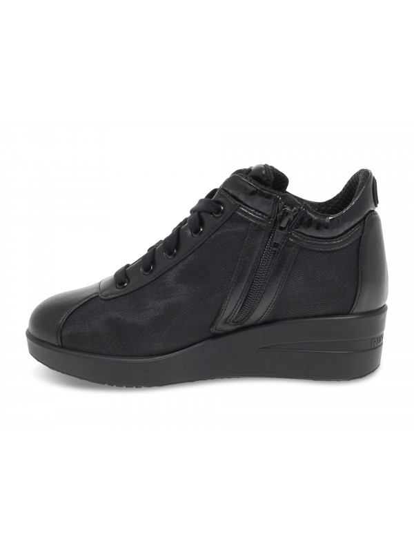 Sneakers Ruco Line AGILE in black lycra - Guidi Calzature