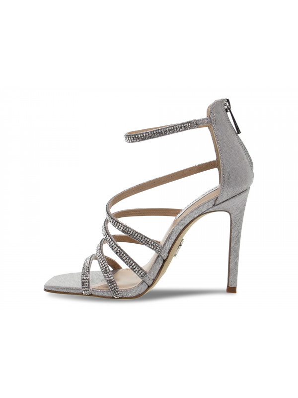 Heeled sandal Steve Madden CAVIAR SILVER in silver crystal Guidi Calzature New Collection Fall Winter 2024 Guidi Calzature