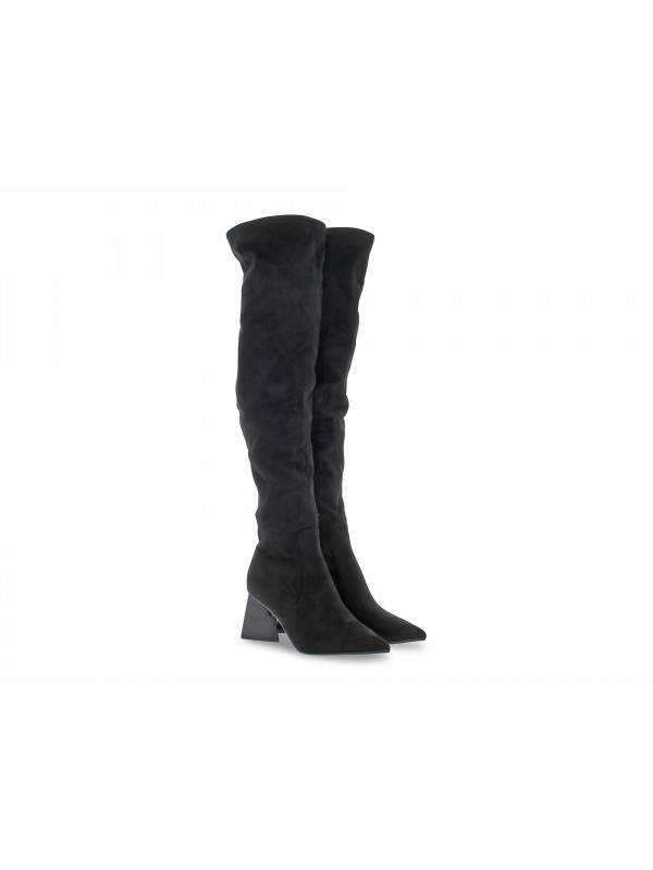 Boot Steve Madden EVERMORE BLACK in black suede leather Guidi Calzature New Collection Fall Winter 2024 Guidi Calzature