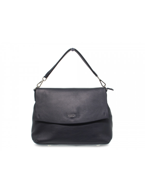 Shoulder bag Tosca Blu RANUNCOLO in dark blue leather Guidi
