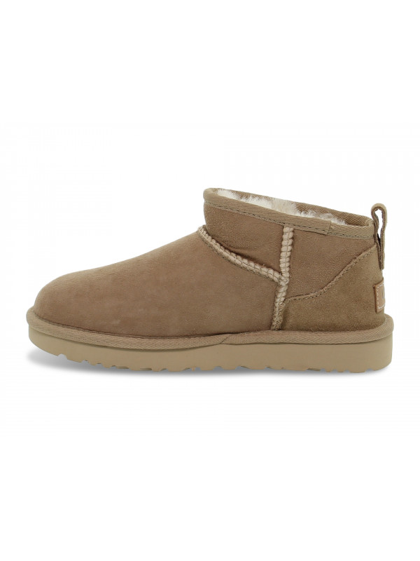 Ankle boot UGG Australia CLASSIC ULTRA MINI SAND in sand suede leather Guidi Calzature New Collection Fall Winter 2024 Guidi Calzature